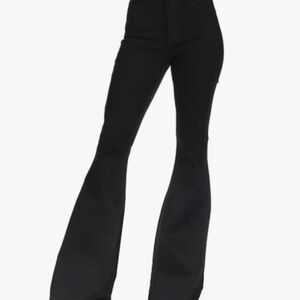 NWT American Bazi Black High Rise Flare Jeans ~Large